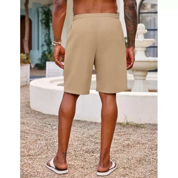 COOFANDY Men's Hawaiian Beach Shorts Elastic Waist Drawstring Lightweight Summer Casual Shorts with Pocket