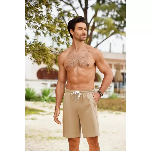 COOFANDY Men's Hawaiian Beach Shorts Elastic Waist Drawstring Lightweight Summer Casual Shorts with Pocket