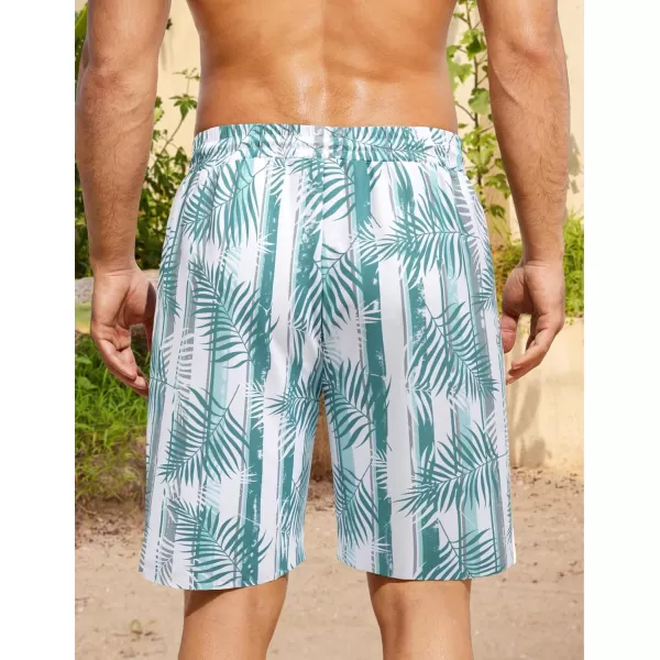 COOFANDY Men's Hawaiian Beach Shorts Elastic Waist Drawstring Lightweight Summer Casual Shorts with Pocket