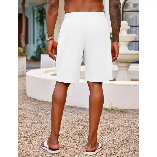 COOFANDY Men's Hawaiian Beach Shorts Elastic Waist Drawstring Lightweight Summer Casual Shorts with Pocket