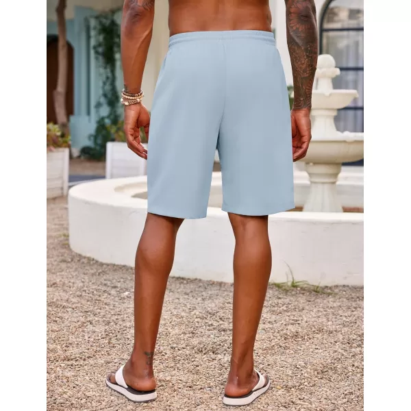 COOFANDY Men's Hawaiian Beach Shorts Elastic Waist Drawstring Lightweight Summer Casual Shorts with Pocket