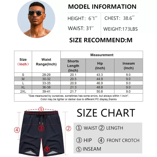COOFANDY Men's Hawaiian Beach Shorts Elastic Waist Drawstring Lightweight Summer Casual Shorts with Pocket