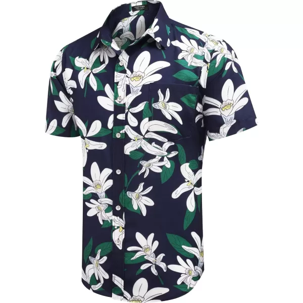 COOFANDY Mens Hawaiian Shirts Short Sleeve Casual Button Down Tropical Beach Shirt