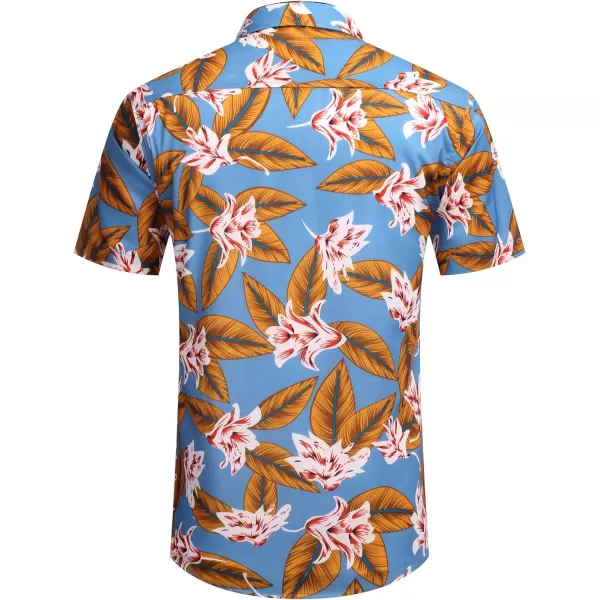 COOFANDY Mens Hawaiian Shirts Short Sleeve Casual Button Down Tropical Beach Shirt