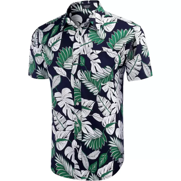 COOFANDY Mens Hawaiian Shirts Short Sleeve Casual Button Down Tropical Beach Shirt