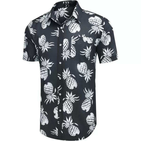COOFANDY Mens Hawaiian Shirts Short Sleeve Casual Button Down Tropical Beach Shirt