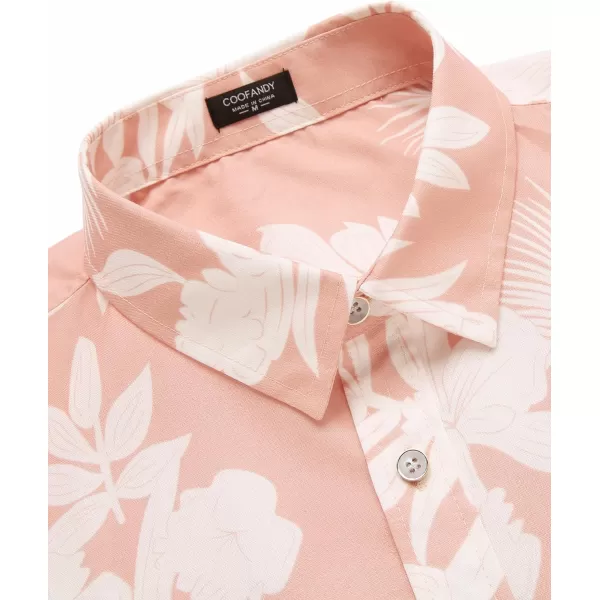 COOFANDY Mens Hawaiian Shirts Short Sleeve Casual Button Down Tropical Beach Shirt