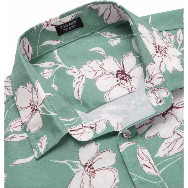 COOFANDY Mens Hawaiian Shirts Short Sleeve Casual Button Down Tropical Beach Shirt