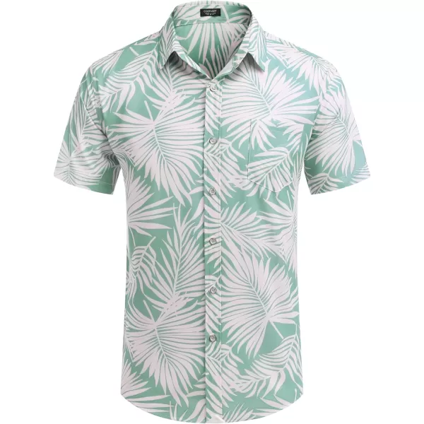 COOFANDY Mens Hawaiian Shirts Short Sleeve Casual Button Down Tropical Beach Shirt