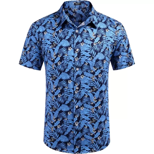 COOFANDY Mens Hawaiian Shirts Short Sleeve Casual Button Down Tropical Beach Shirt