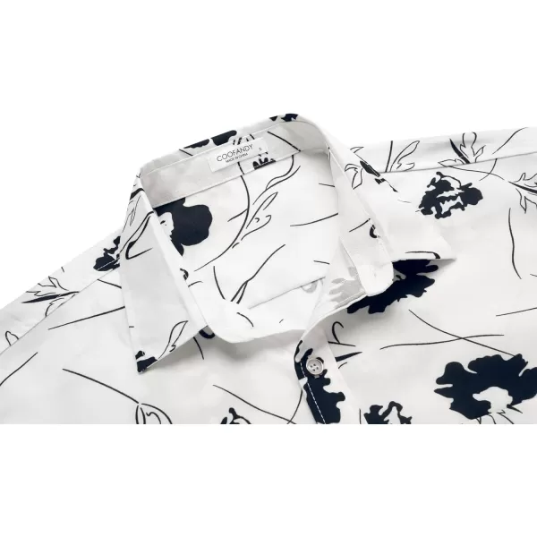 COOFANDY Mens Hawaiian Shirts Short Sleeve Casual Button Down Tropical Beach Shirt