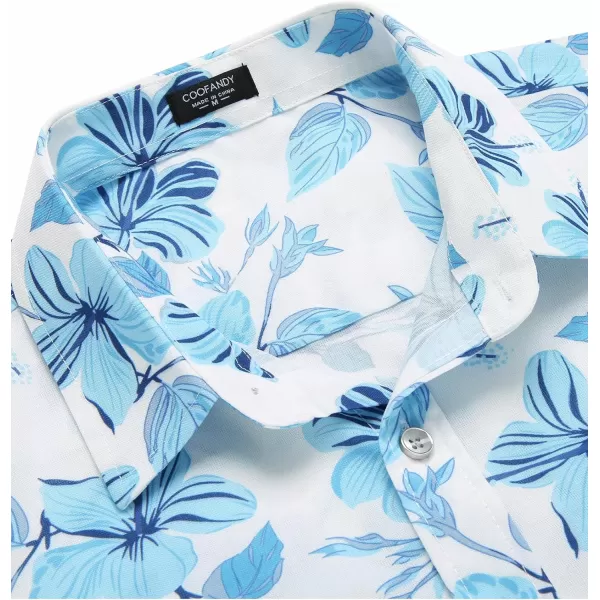 COOFANDY Mens Hawaiian Shirts Short Sleeve Casual Button Down Tropical Beach Shirt