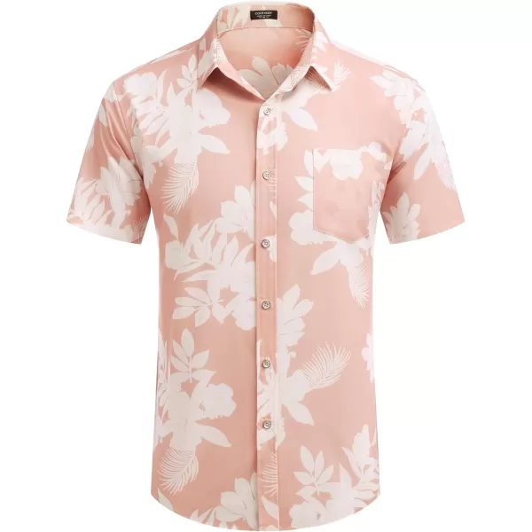 COOFANDY Mens Hawaiian Shirts Short Sleeve Casual Button Down Tropical Beach Shirt