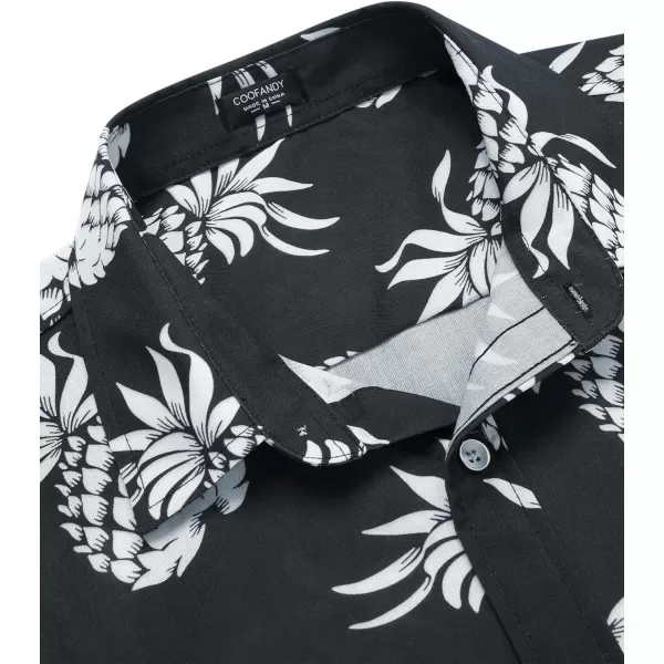 COOFANDY Mens Hawaiian Shirts Short Sleeve Casual Button Down Tropical Beach Shirt