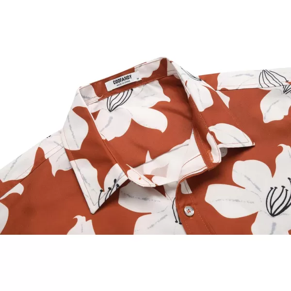 COOFANDY Mens Hawaiian Shirts Short Sleeve Casual Button Down Tropical Beach Shirt