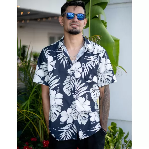 COOFANDY Mens Hawaiian Shirts Short Sleeve Casual Button Down Tropical Beach Shirt