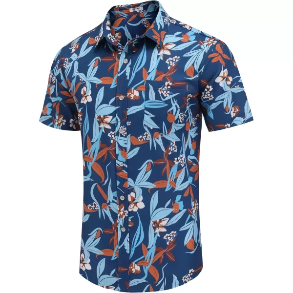 COOFANDY Mens Hawaiian Shirts Short Sleeve Casual Button Down Tropical Beach Shirt