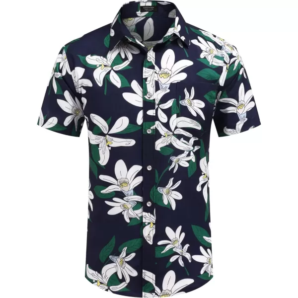 COOFANDY Mens Hawaiian Shirts Short Sleeve Casual Button Down Tropical Beach Shirt