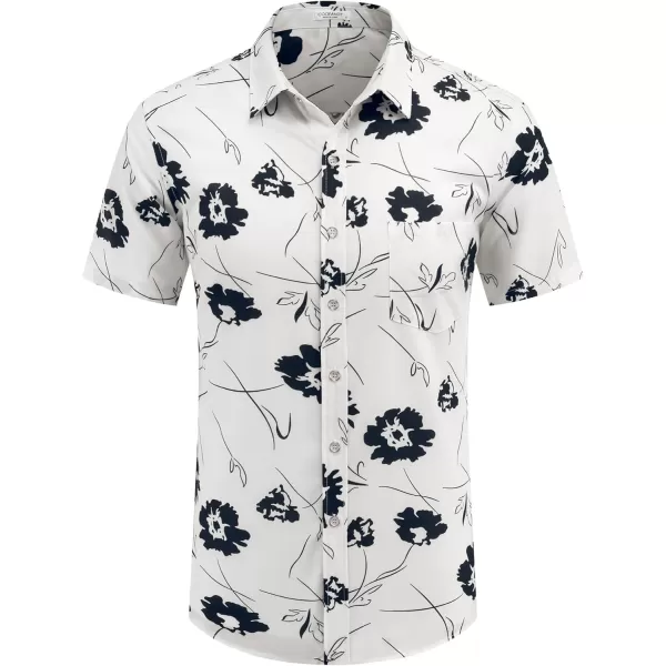 COOFANDY Mens Hawaiian Shirts Short Sleeve Casual Button Down Tropical Beach Shirt