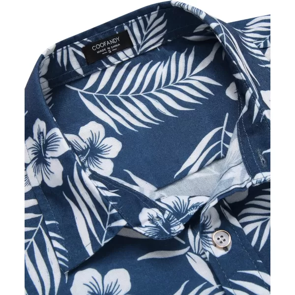 COOFANDY Mens Hawaiian Shirts Short Sleeve Casual Button Down Tropical Beach Shirt