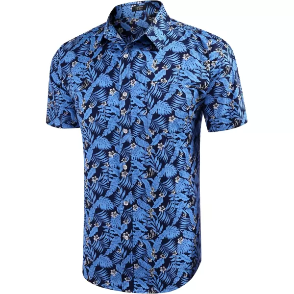 COOFANDY Mens Hawaiian Shirts Short Sleeve Casual Button Down Tropical Beach Shirt