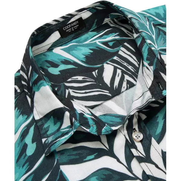 COOFANDY Mens Hawaiian Shirts Short Sleeve Casual Button Down Tropical Beach Shirt