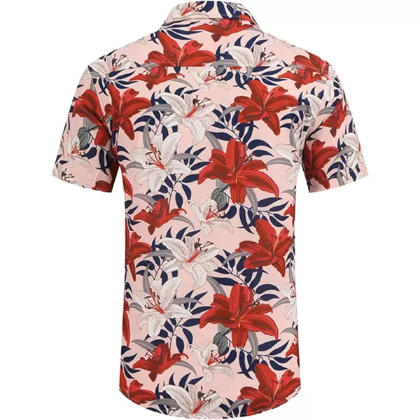 COOFANDY Mens Hawaiian Shirts Short Sleeve Casual Button Down Tropical Beach Shirt