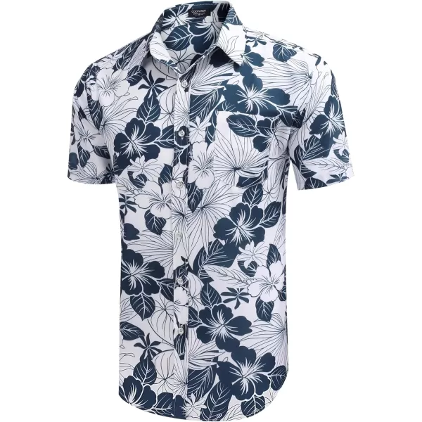 COOFANDY Mens Hawaiian Shirts Short Sleeve Casual Button Down Tropical Beach Shirt