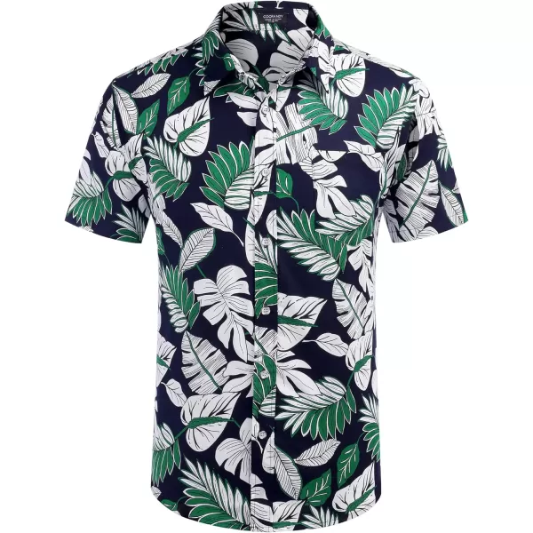 COOFANDY Mens Hawaiian Shirts Short Sleeve Casual Button Down Tropical Beach Shirt