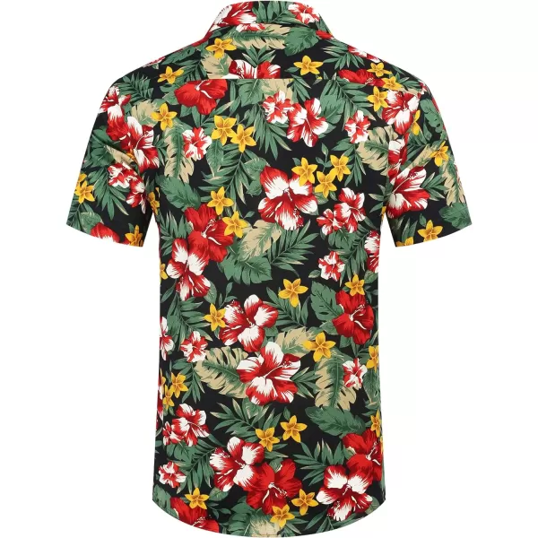COOFANDY Mens Hawaiian Shirts Short Sleeve Casual Button Down Tropical Beach Shirt