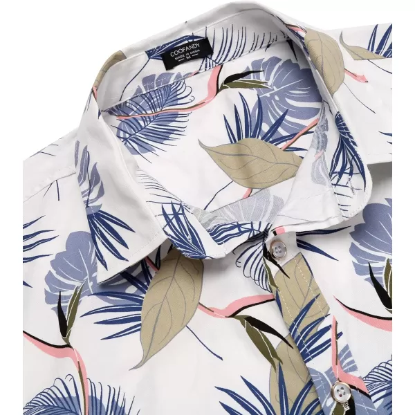 COOFANDY Mens Hawaiian Shirts Short Sleeve Casual Button Down Tropical Beach Shirt