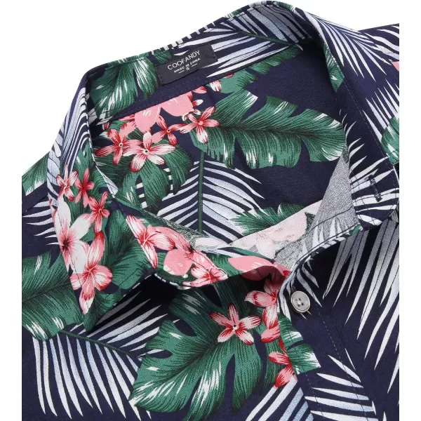 COOFANDY Mens Hawaiian Shirts Short Sleeve Casual Button Down Tropical Beach Shirt