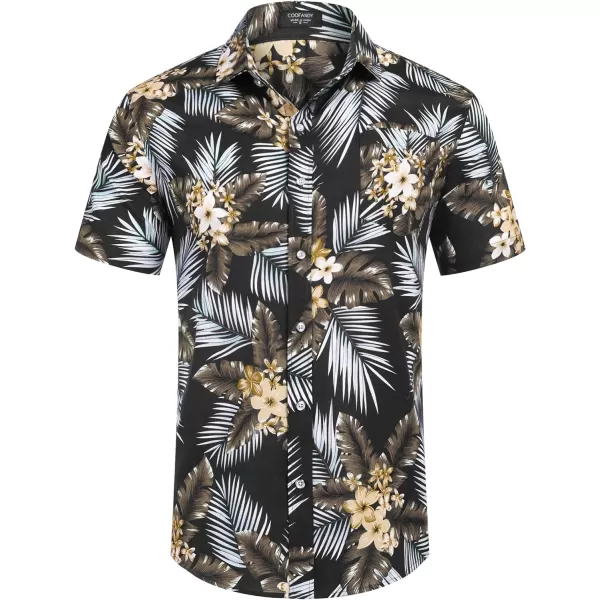 COOFANDY Mens Hawaiian Shirts Short Sleeve Casual Button Down Tropical Beach Shirt