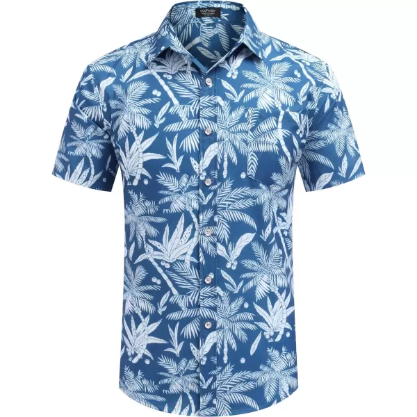 COOFANDY Mens Hawaiian Shirts Short Sleeve Casual Button Down Tropical Beach Shirt