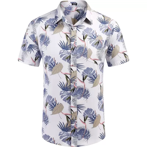COOFANDY Mens Hawaiian Shirts Short Sleeve Casual Button Down Tropical Beach Shirt