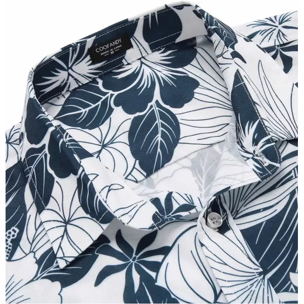 COOFANDY Mens Hawaiian Shirts Short Sleeve Casual Button Down Tropical Beach Shirt