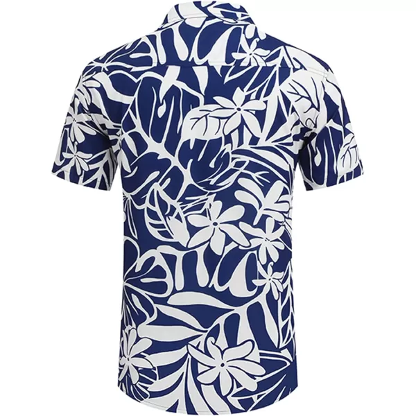 COOFANDY Mens Hawaiian Shirts Short Sleeve Casual Button Down Tropical Beach Shirt