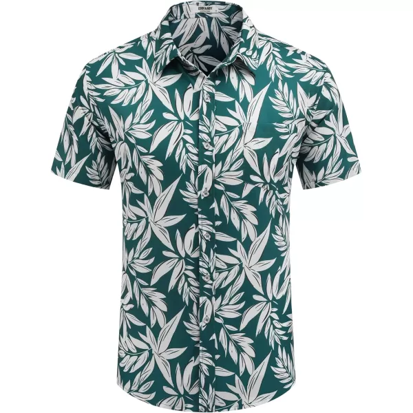 COOFANDY Mens Hawaiian Shirts Short Sleeve Casual Button Down Tropical Beach Shirt