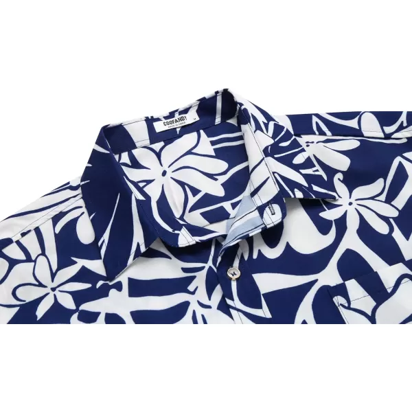 COOFANDY Mens Hawaiian Shirts Short Sleeve Casual Button Down Tropical Beach Shirt