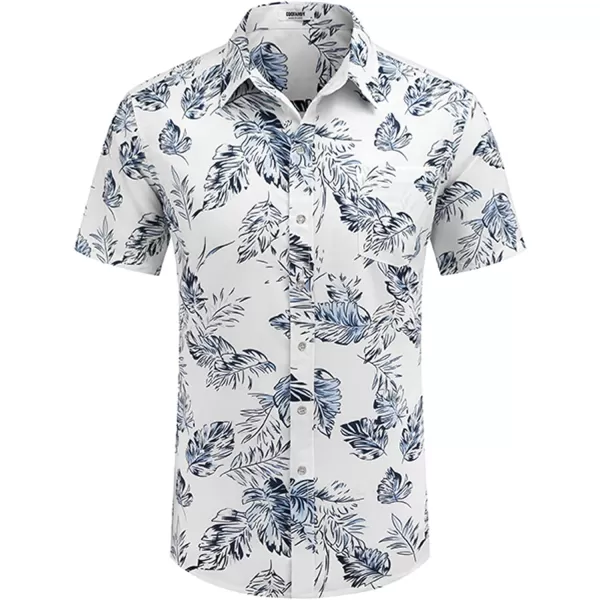 COOFANDY Mens Hawaiian Shirts Short Sleeve Casual Button Down Tropical Beach Shirt