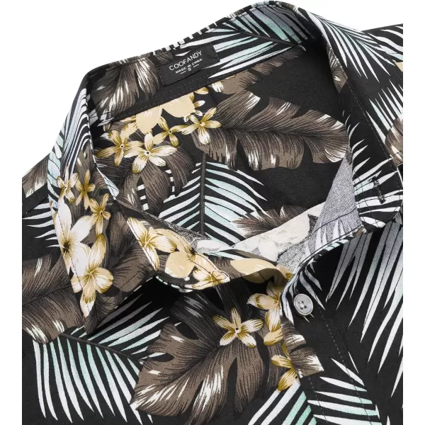 COOFANDY Mens Hawaiian Shirts Short Sleeve Casual Button Down Tropical Beach Shirt