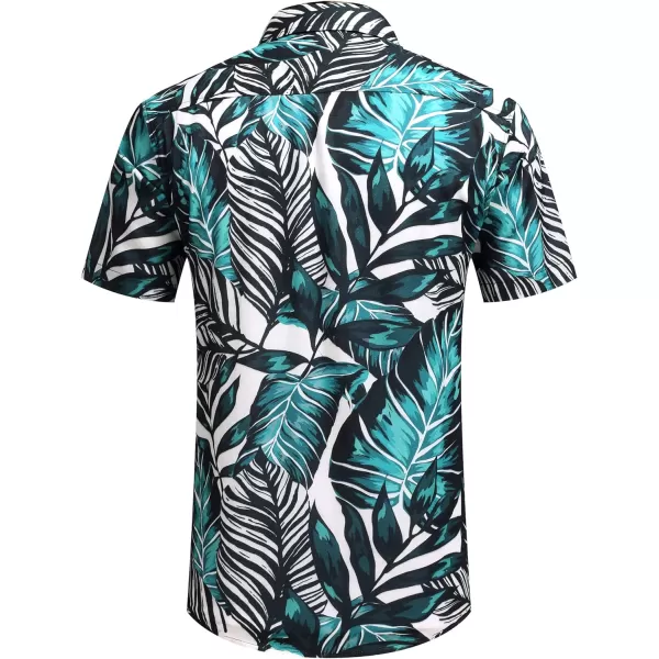 COOFANDY Mens Hawaiian Shirts Short Sleeve Casual Button Down Tropical Beach Shirt