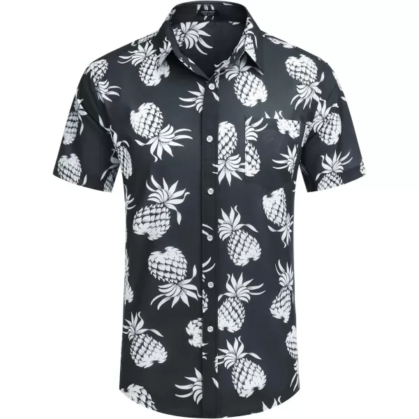COOFANDY Mens Hawaiian Shirts Short Sleeve Casual Button Down Tropical Beach Shirt
