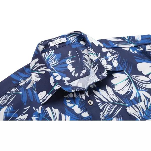 COOFANDY Mens Hawaiian Shirts Short Sleeve Casual Button Down Tropical Beach Shirt
