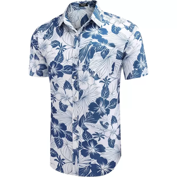 COOFANDY Mens Hawaiian Shirts Short Sleeve Casual Button Down Tropical Beach Shirt