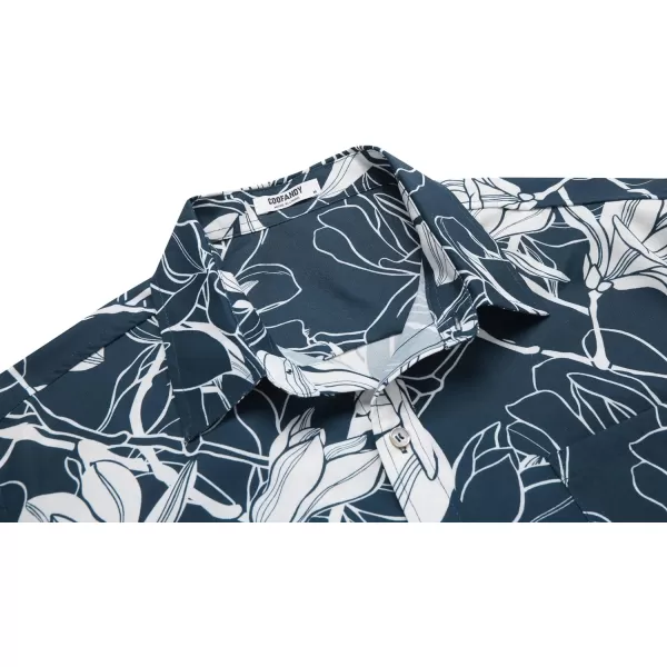 COOFANDY Mens Hawaiian Shirts Short Sleeve Casual Button Down Tropical Beach Shirt