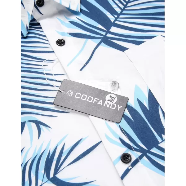 COOFANDY Mens Hawaiian Tropical Shirt Short Sleeve Casual Button Down Floral Summer Beach Shirts with Pocket