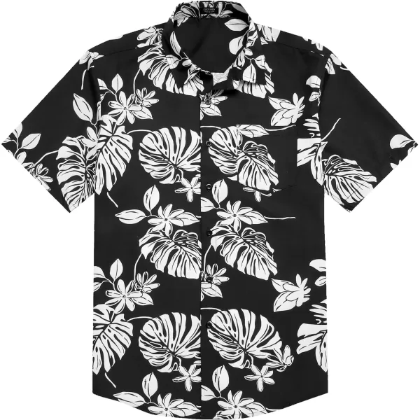 COOFANDY Mens Hawaiian Tropical Shirt Short Sleeve Casual Button Down Floral Summer Beach Shirts with Pocket