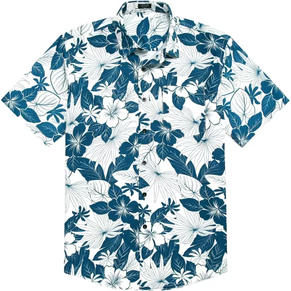 COOFANDY Mens Hawaiian Tropical Shirt Short Sleeve Casual Button Down Floral Summer Beach Shirts with Pocket