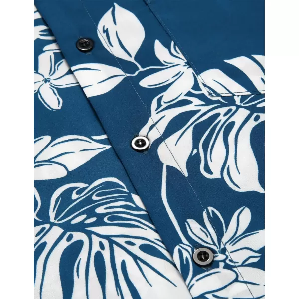 COOFANDY Mens Hawaiian Tropical Shirt Short Sleeve Casual Button Down Floral Summer Beach Shirts with Pocket